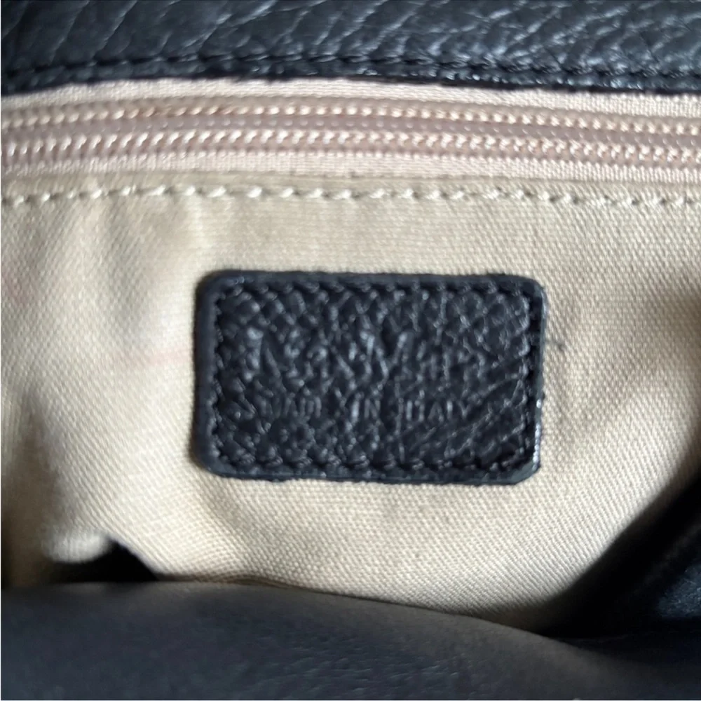 MaxMara Y2K Black Leather Fringe Bag